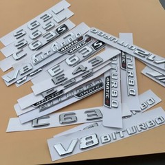 Car Trunk Sticker for Mercedes Benz AMG C43 C63 E43 E63S V12 V8 BITURBO 4MATIC+