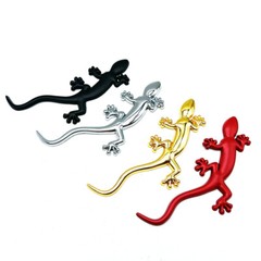2PC 3D Three-Dimensional Metal Gecko Car Sticker Tail Sticker Decoration