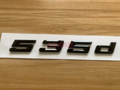 Gloss Black 3D ABS Letters Trunk 535d Emblem Rear Badge for BMW 2017-2022 535d