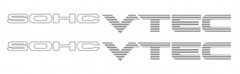2pcs SOHC VTEC Vinyl Decal Sticker Fits SI Type R RS Civic Accord Custom