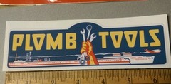 Plomb Tools War Time WW2 decal 7-1/8″ for restoration of vintage tool box qty 1