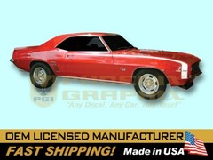 1969 Chevrolet Camaro Rally Sport RS SS Super Sport Stencil Decals & Stripes Kit