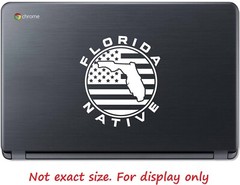 Florida Native Circular American Flag Decal Sticker Vinyl Graphics