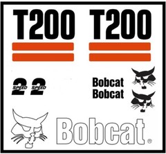 DECAL KIT for Bobcat skidsteer T200 track loader decals Stickers pre 03