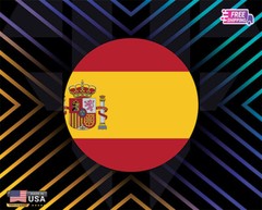 ESPANA SPAIN CIRCUFLAG STICKER DECAL LMNATED VINYL LAPTOP FREE GIFT CUST SZ DM M