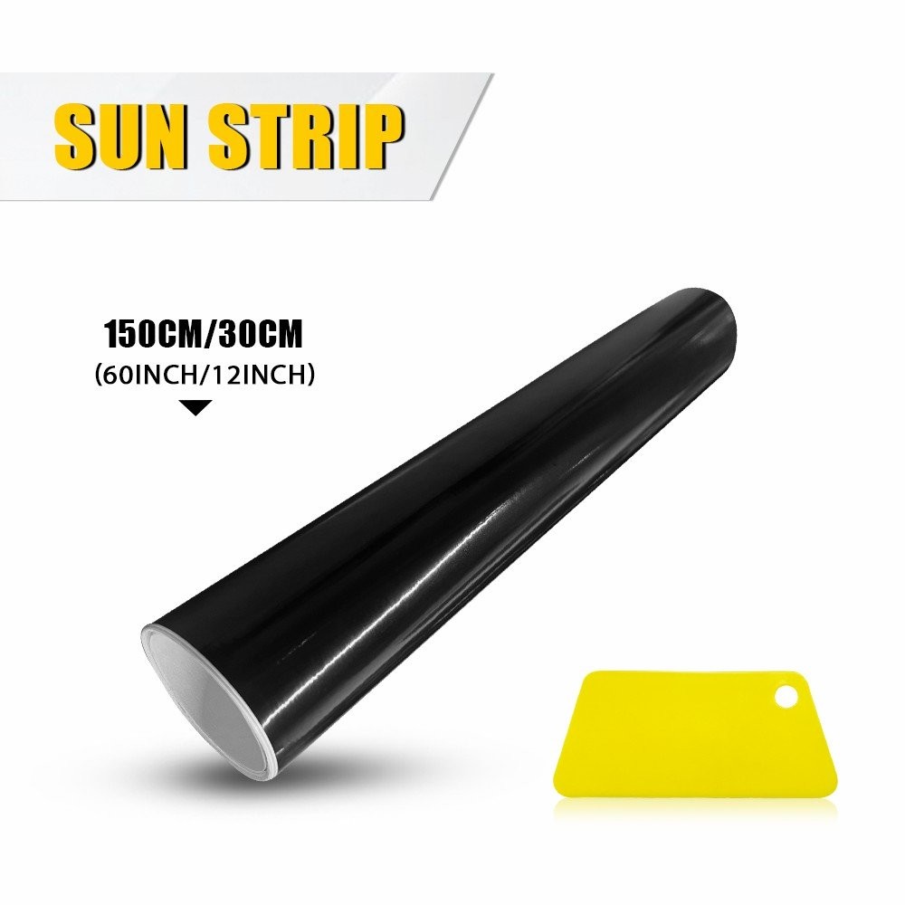 60×12″ Car Sun Windshield Visor Vinyl PVC Window Tint Decal Strip Black Sticker