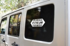 Slow Down Move Over Decal – High-Performance Vinyl Safety Sticker for Vehicles