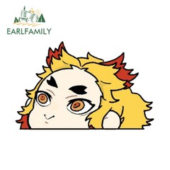 EARLFAMILY 5.1″ Demon Slayer Peeker Chibi Car Sticker Anime Windows Laptop Decor