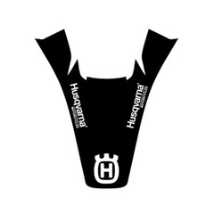 Husqvarna rear fender decal 17-19 TE FE TX white on black bg