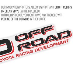 TRD Off Road Replacement Decals Toyota Tacoma Tundra 2005-2023 Clear Set of 2
