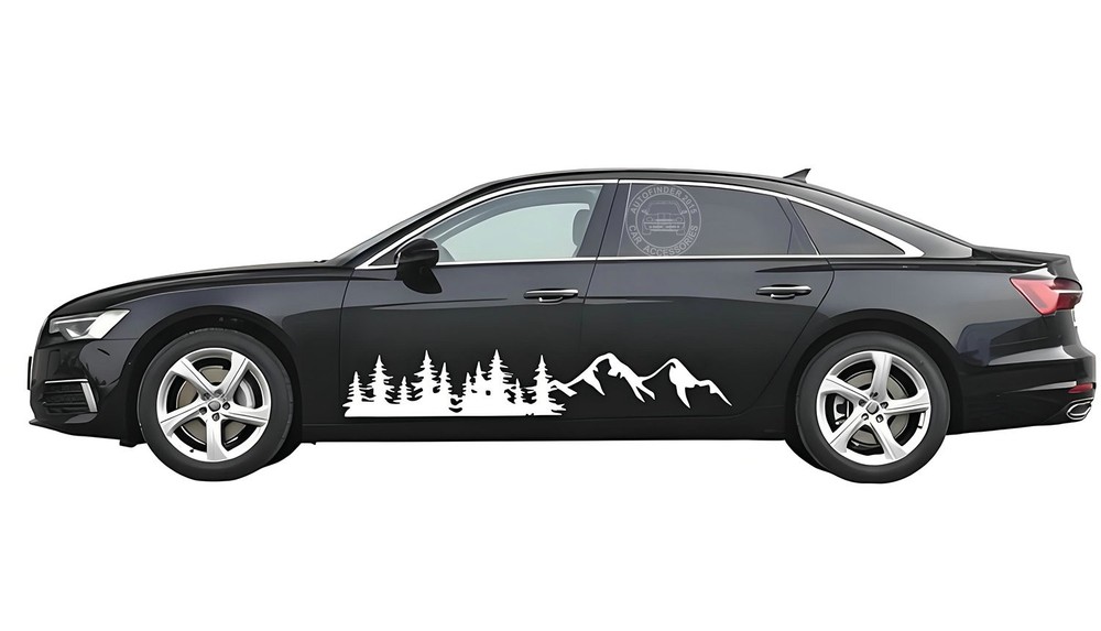 Graphics Forest Mountain Sticker For Caravan Trailer Adventures Car Side Decals