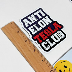 Lot of 3 Tesla Anti Elon Musk DOGE Magnetic Vinyl Bumper Stickers (A3)