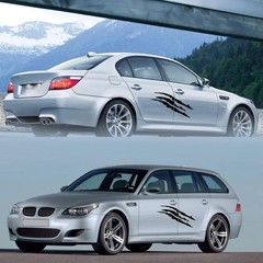 2PCS Car Decals Claw Marks Vinyl Reflective Stripes for SUV Truck Window