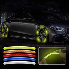 20x Car Wheel Reflective Stickers Alloy Rim Stripes Glow Stickers for Motorcycle