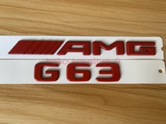 Gloss RED 3D Number Letters Rear Trunk Badge Emblem for G63 AMG