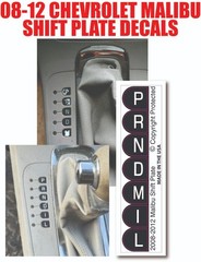 Chevrolet GM 08-12 Malibu -V2- Shift Plate Button Restoration Decals Stickers
