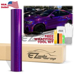Holographic Glitter Purple Rainbow Chrome Car Vinyl Wrap Sticker Decal Sheet
