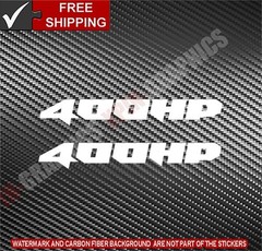 400 HP / HORSEPOWER VINYL 2X 5″ DECAL STICKER STICKERS (Choose Color) Style D