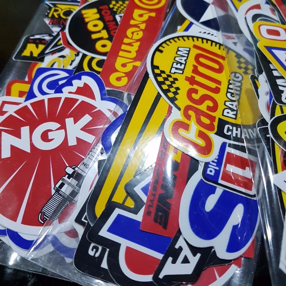 Racing 120 Stickers Decals Motocross Motorcycles Car Vintage Decal Sticker Lot