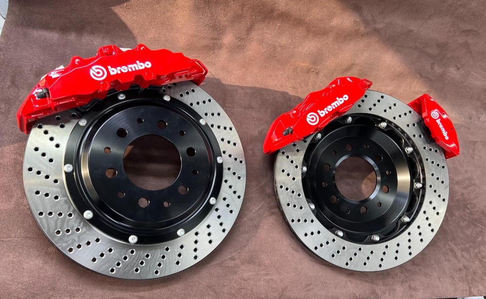 4 Brembo Decals Stickers Vinyl Caliper Brake HT (2) 3.5″ & (2) 1.75″ !