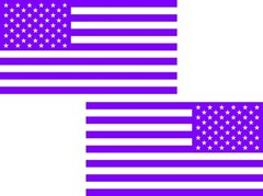 American Flag Left and Right Facing Vinyl Decal Multiple Colors and Sizes