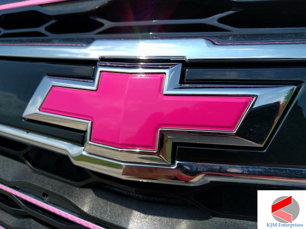 Precut Bowtie Overlay DECALS for Chevy Emblem Front & Rear Set