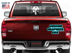 Skull Window TRUCK /CAR Decal ORACAL 651 Premium Outdoor Vinyl Made in USA
