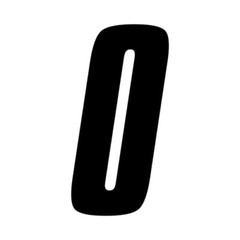 6 inch tall Black Race Number 0 racing numbers decals MotoGP TTR230 R3 R1M 450F