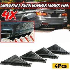 4pcs Auto Car Fiber Carbon Lower Diffuser Rear Splitter Bumper Lip Fins D Wing