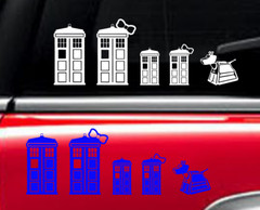 TARDIS FAMILY DOCTOR WHO Decal Vinyl Car Window Sticker ANY SIZE