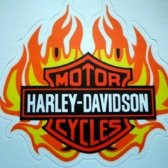 Orange Bar & Shield in Flame H/D Outside Decal Stiker Size 3″x 2.8″