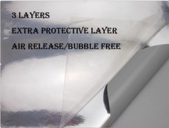 12″x60″ SILVER CHROME MIRROR Vinyl Wrap Sticker Decal Sheet Air Bubble Free