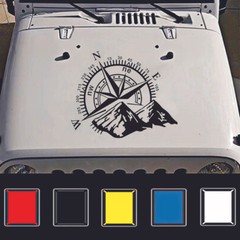 Compass Mountain Vinyl Decals For Car Camper Van Caravan Sticker Graphic Decor