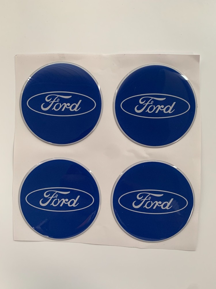 Ford logo silicone emblem 4 pcs Sticker for hubcaps hub cap epoxy resin