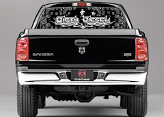 Dirty Diesel Rear Window Perf Graphic Decal Tint Coal Roller Chic Truck SUV