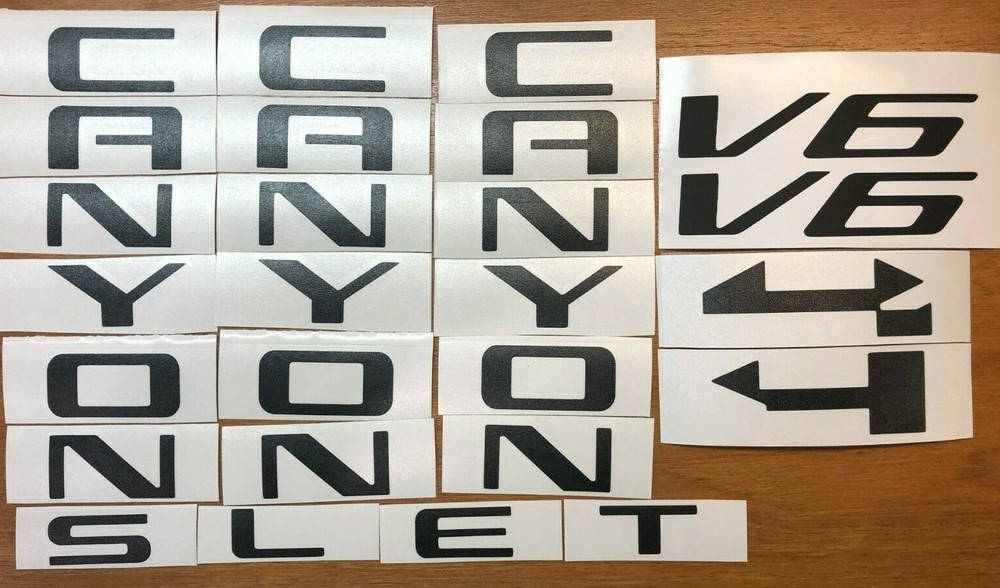 Premium Cast Vinyl Letter Decals for 2014-2023 Canyon Emblems