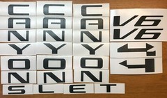 Premium Cast Vinyl Letter Decals for 2014-2023 Canyon Emblems