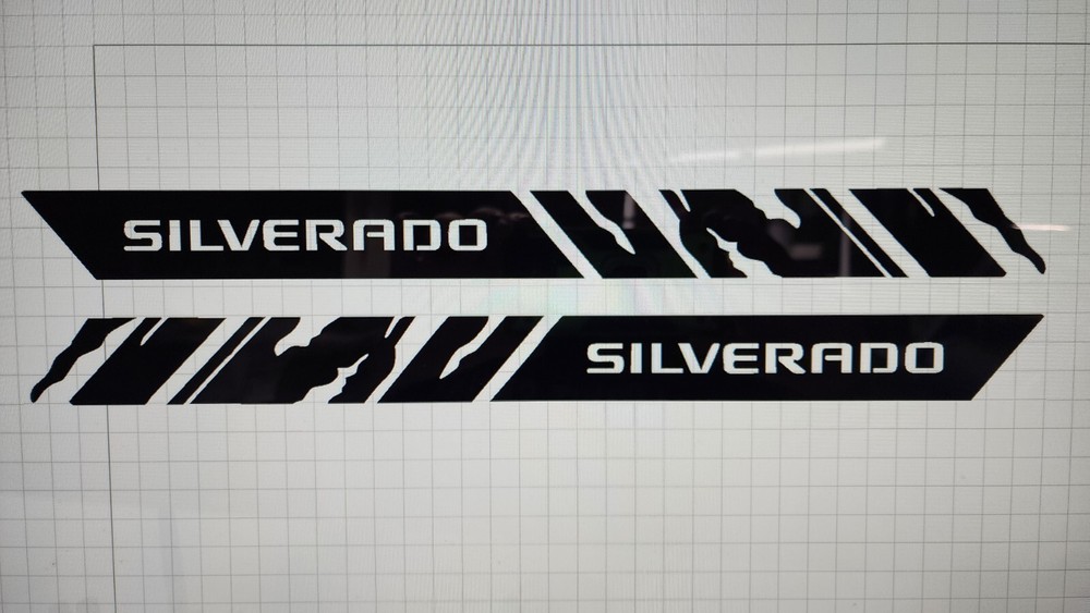 Compatible With Chevy Silverado Bedsides VINYL DECAL STICKER GRAPHIC. Set
