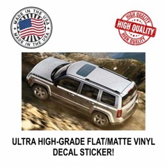 PATRIOT Flat/Matte Black Hood Side Decal Stickers For Jeep Patriot All Models