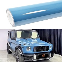 240″x60″ Ultra Gloss PET Liner China Blue Car Vinyl Wrap Air Release 20FTX5FT