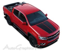 Hood Vinyl Graphics Kit 3M Racing Decals Stripe SUMMIT 2015-2022 Chevy Colorado