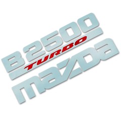 Fits Mazda B2500 Fighter 1998 00 04 06 Sticker B2500 TURBO MAZDA Dark Silver Red