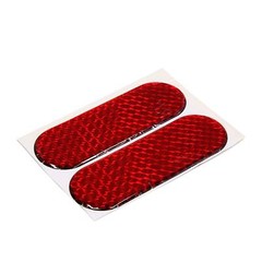 6pcs Red Reflective Sticker Car Body Decal Tape Motorcycle Safety Warning Bumper