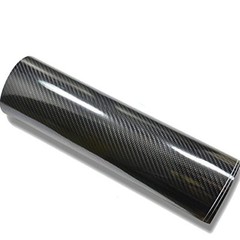 5D Premium HIGH GLOSS Black Carbon Fiber Vinyl Wrap Bubble Free Air Release