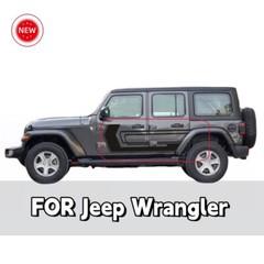 For Jeep Wrangler Car Sides Door Decals Graphics Vinyl Racing Stripe Car Sticker