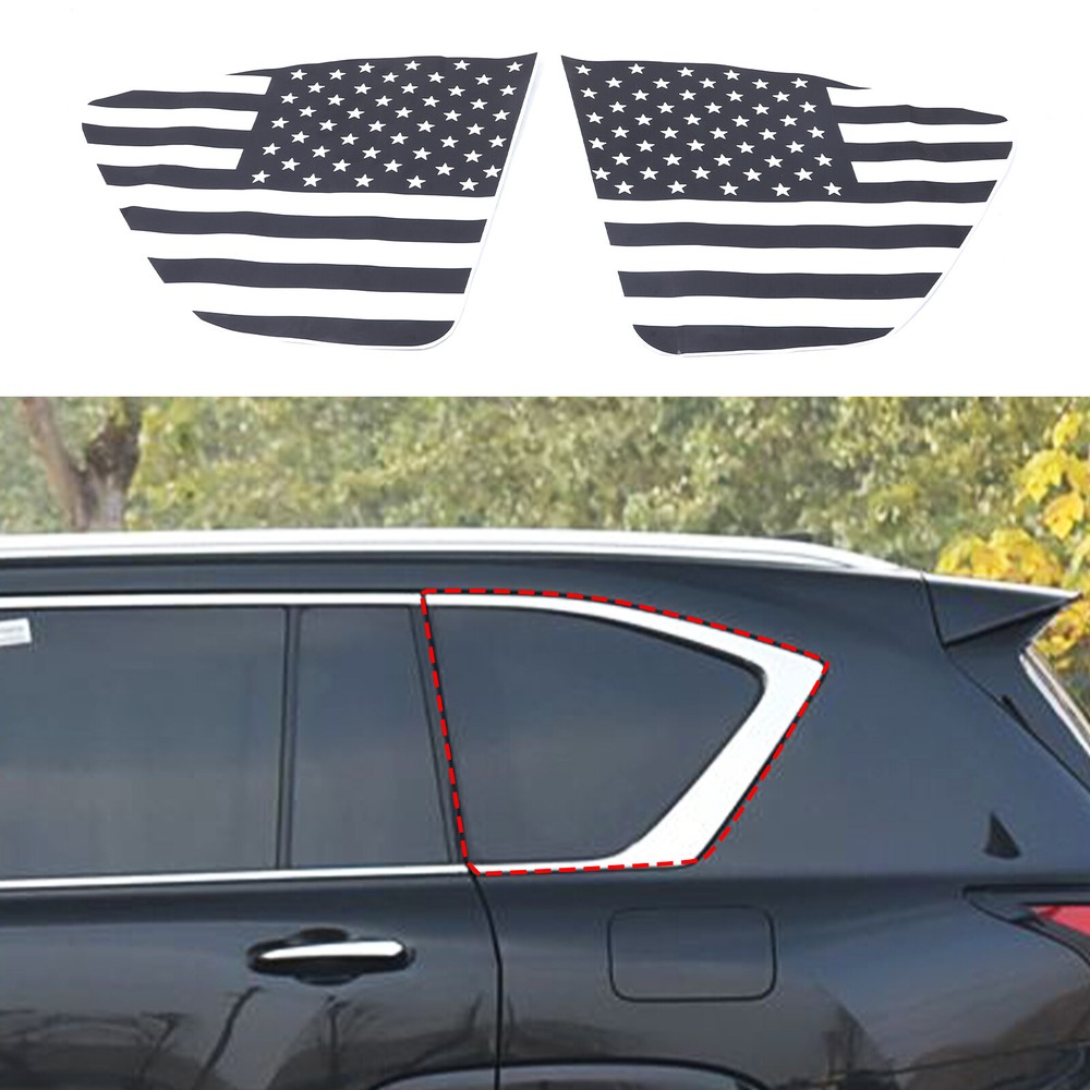 Back Side Window Glass USA Flag Sticker Decal For Lexus LX600