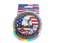 AMERICAN WARRIORS REMEMBERED STICKER DECAL 4 inches