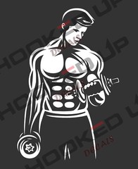 Fitness and Weightlifting Flex Vinyl Decal