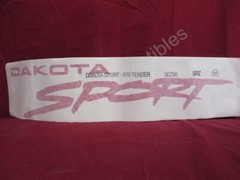 NOS OEM Dodge Dakota Sport Front Fender Decal 1994 – 96, Red, Left OR Right