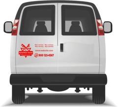 2pcs Custom Plumbing Van Decals Business, Commercial Signs for Vehicles, Trailer